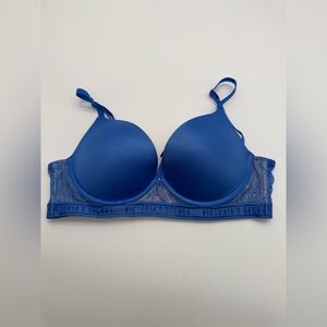 Women’s Gorgeous blue Victoria’s Secret Very-Sexy Lace Push-Up Bra Sz 32C